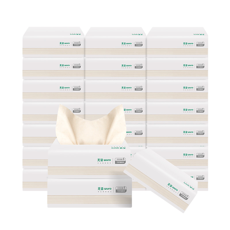 无染抽纸餐巾纸抽纸巾家用本色纸整箱实惠装面纸100抽24包
