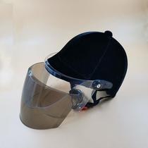 Equestrian riding velvet helmet outdoor protective summer helmet for men and women anti-UV glasses lightweight velvet autumn and winter