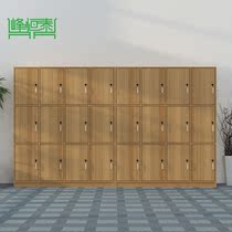 Fitness Room Locker locker Wooden Bath Locker wardrobe with lock Yoga pavilion Contained Deposit Cabinet Swimming Pool Cabinet