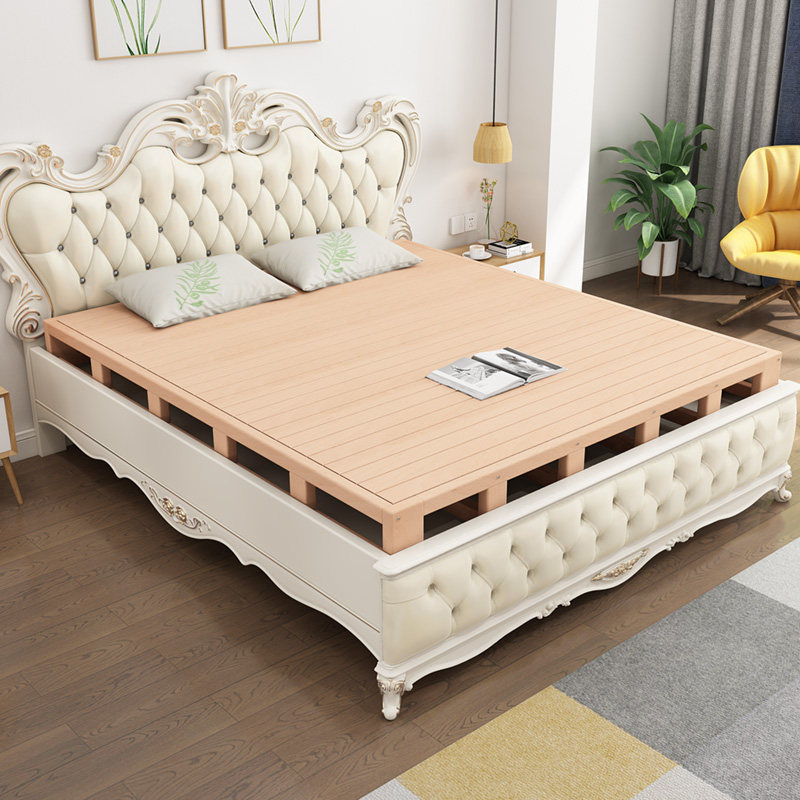 Custom-made solid wood bed board 1 8 meters wooden board hard board mattress 1 5 meters waist wooden mattress plus high hard bed frame tatami