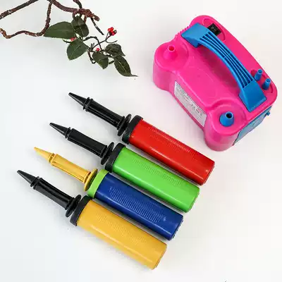 Hand push balloon decorative inflator inflatable tool compression double hole fast aerator foot pedal balloon