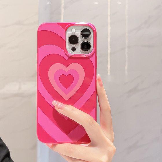 Sweet cool ins style love heart suitable for 14/13mini Apple 12Pro mobile phone case XsMax soft X/XS/XR