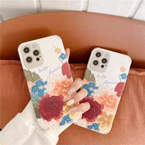 Retro oil painting flowers for 78plus Apple xs xr phone case iPhone11 12promax female mini