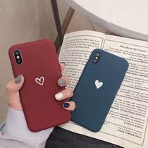 ins Korean style simple love 11 12Pro Max Apple X XS XR suitable for phone case iPhone78plus