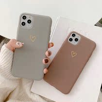 Simple love 11Pro Max Apple X XS XR for 12 mobile phone case iPhone8plus bronzing personality
