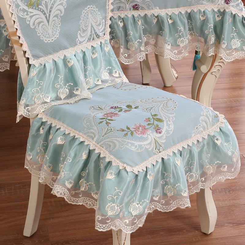 Chair cushion cover European-style brief lace lace Nordic field Garden Wind Table Cloth Art Suit Chair Cushion Cover Set to do