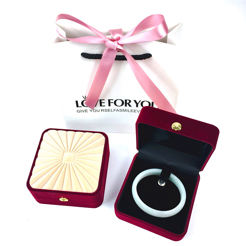 High-grade jewelry jade jewelry box ring necklace box gift box bracelet bracelet packaging gift box exquisite