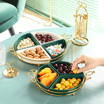 BSD Net red high-end fruit dried fruit plate modern living room creative household snacks candy nut split storage box
