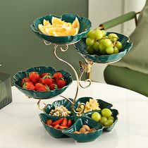 Fruit tray Fruit tray Living room Home 2021 Modern minimalist light extravagant multilayer tea table swing candy tray snacking tray