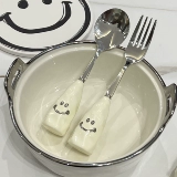 Ложка из нержавеющей стали, вилка, высококачественный детский комплект для домашнего использования, нержавеющая сталь AISI 304