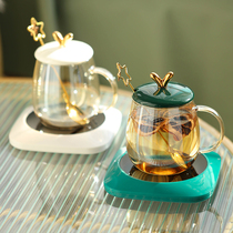 BSD light luxury insulation glass small exquisite coffee cup saucer set European small luxury high-end Mark Cup