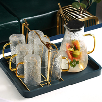 Cup water set Household Nordic Teapot Glass Light luxury cup set Living room drinking cup Simple high temperature resistance