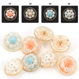 Круглый бриллиант инкрустанный металл прозрачная жемчужная кнопка Универсальная норка женская шерстяная кашемирная каша