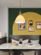 American Retro Brass Glass Ceramic Bedside Chandelier Japanese Style B&B Restaurant Window Entrance Door Small Chandelier