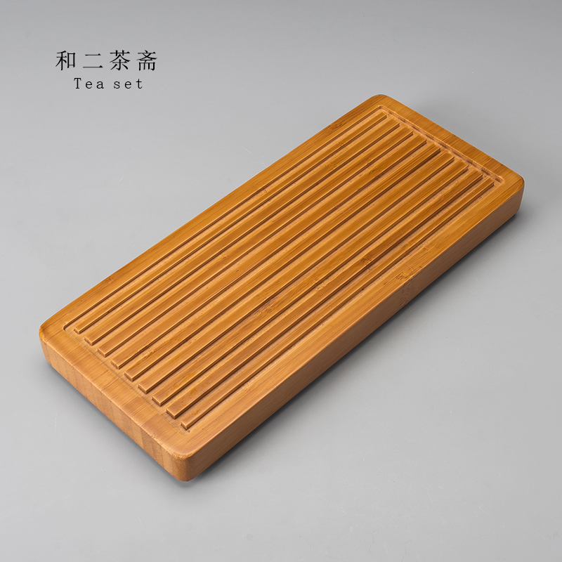 Saucer plate small dry terms plate solid bamboo wooden rectangular Japanese contracted a restoring ancient ways people use small tea sets tea tray