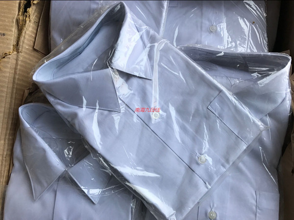 Stock old fashioned 87 white shirt pure cotton long sleeve inner lining