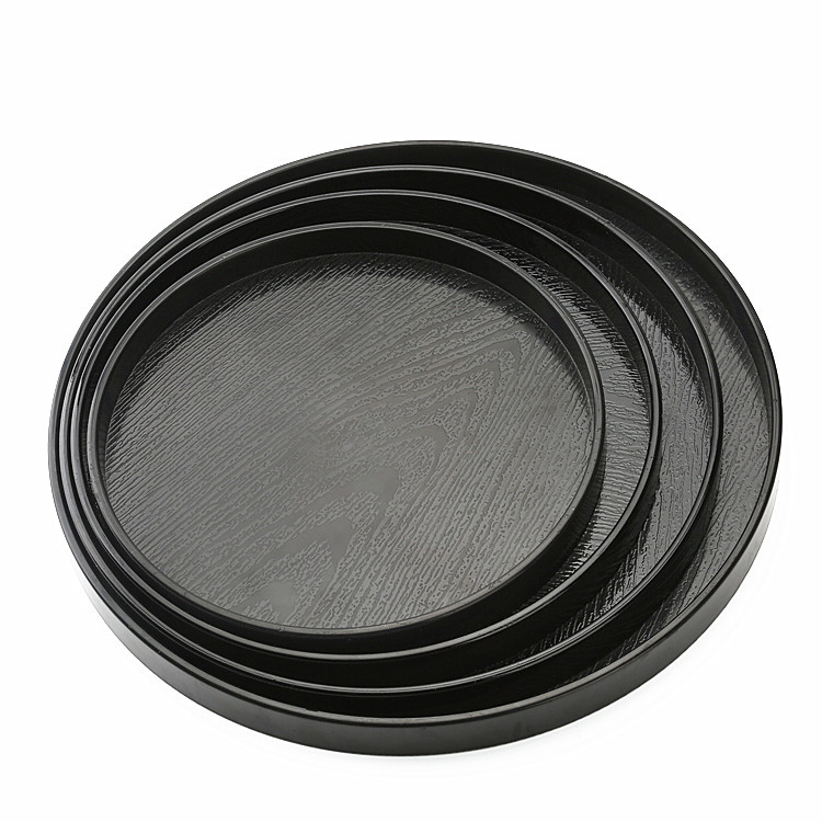 Round Nursery Water Cup Tray Tea Tray Home Water Cup Nursery Wood Grain Hotel Water Bar Internet Cafe Sample House Display Centre Attendant