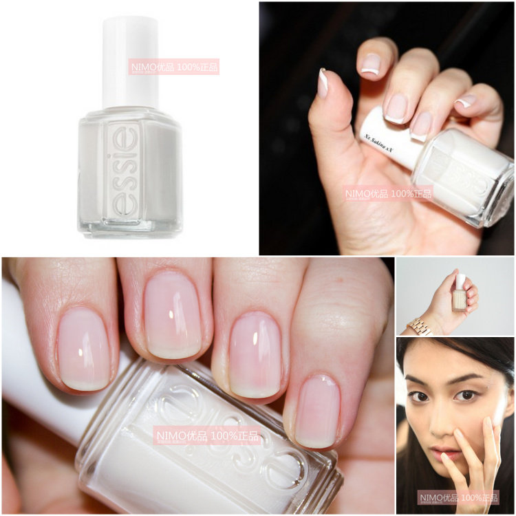 ESSIE nail polish 423allure Princess white Transparent milky white jelly color foot display