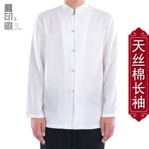 Old print Chinatown mens Chinese wind Zhongshan clothing jacket jacket retro casual Chinese style spring and autumn cash cotton shirt