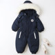 European and American style extra thick baby ski suit infant jumpsuit jumpsuit jumpsuit 2022 winter new children's clothing