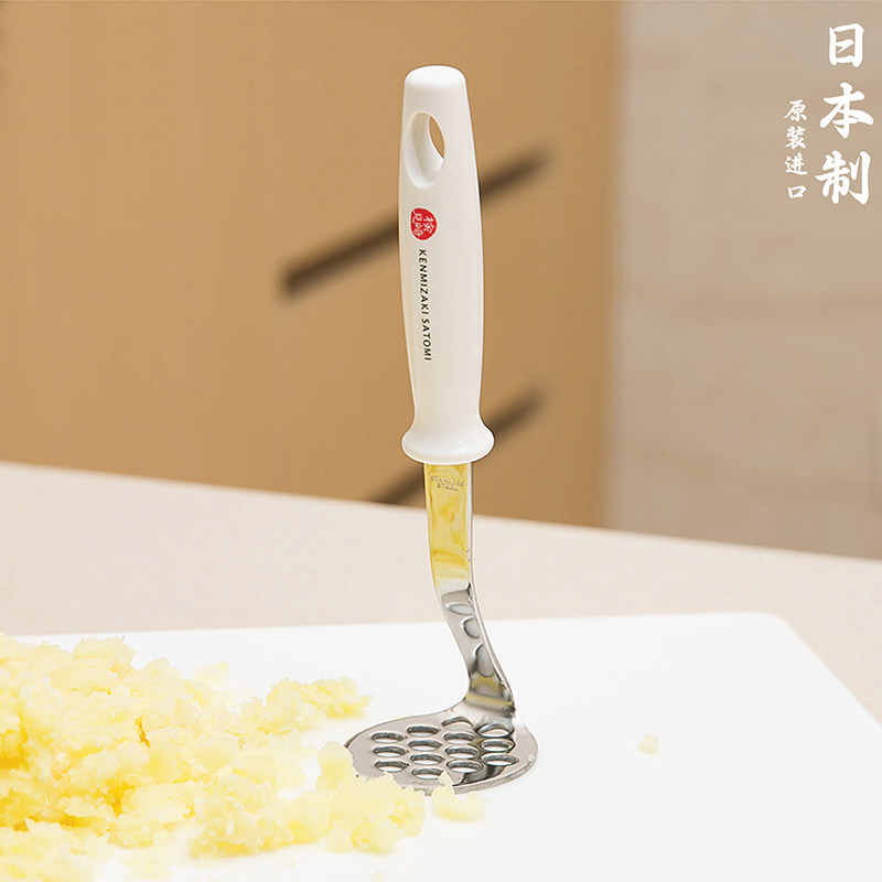 Japan Imports Mashed Potatoes Press Clay Instrumental Baby Cob Stainless Steel Pressed Eggs Instrumental Crush Tool Mash Mash-Taobao