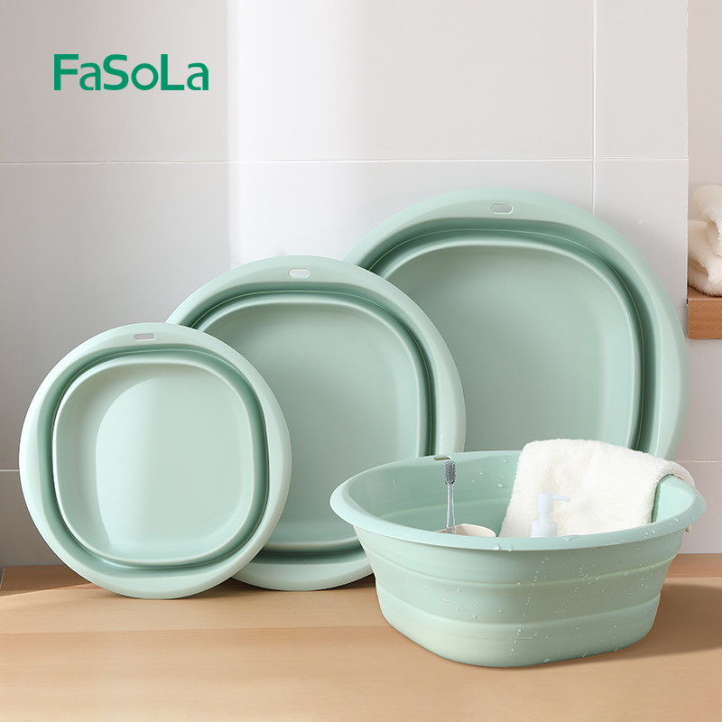 Japan Portable Foldable Washbasin Travel Compression Home Large Basin Student Dormitory Laundry Basin Water Basin