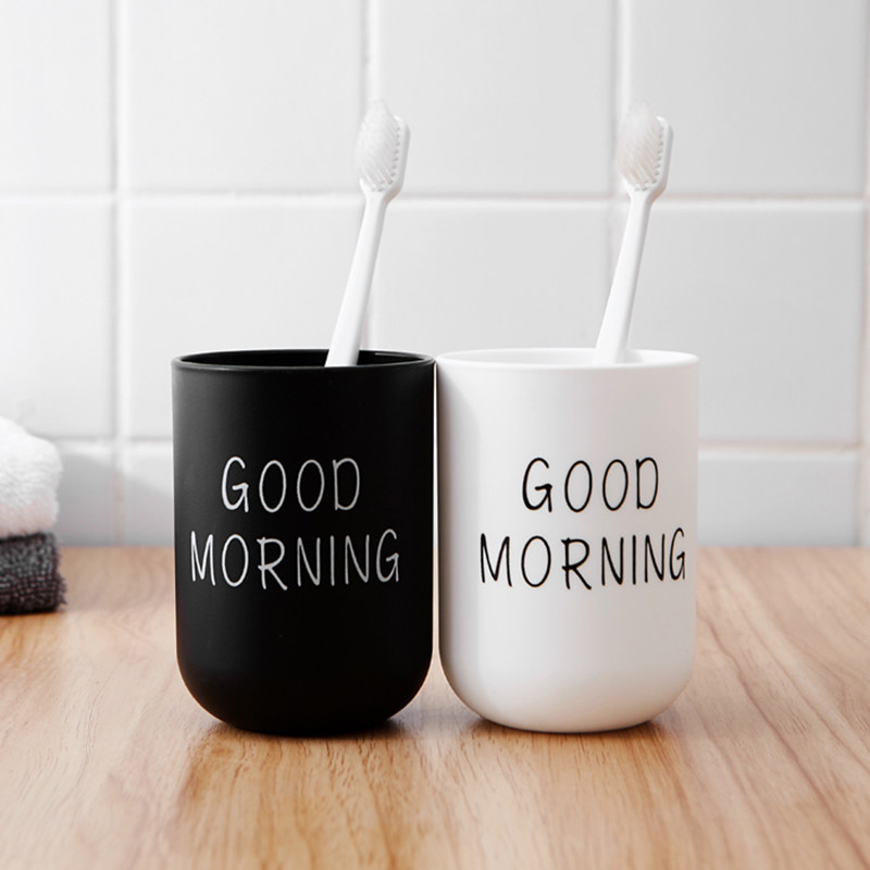 Creative simple household washing cup Brushing cup Couple set European female toothbrush cup Cute plastic cup