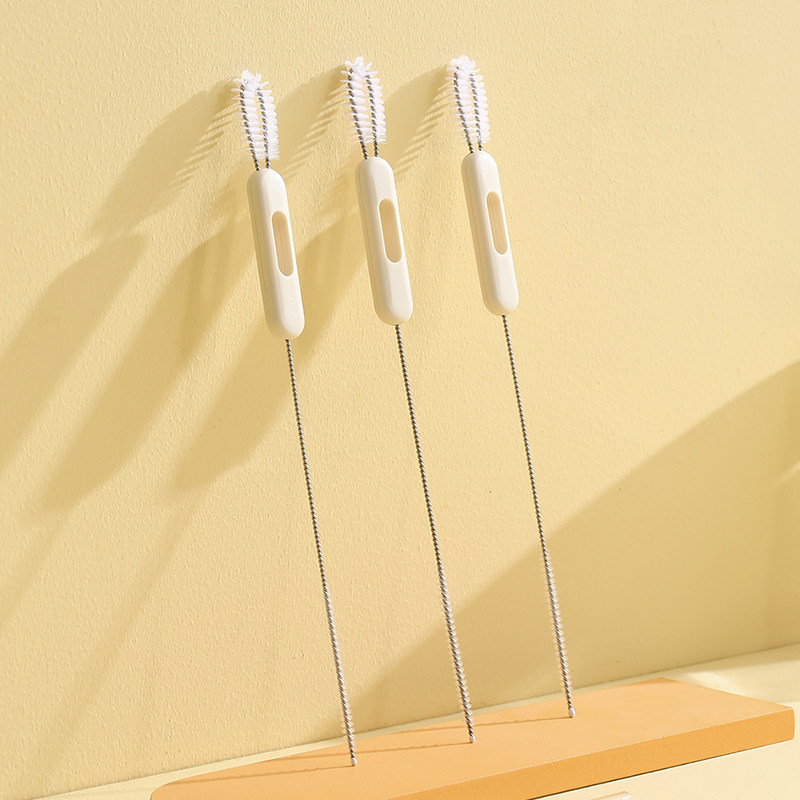 Straw brush cleaning brush lengthened fine wash bottle with small brushes water glass cleaning theorizer brushed mug teapot tube brush-Taobao