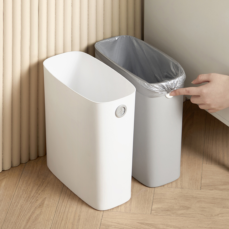 Narrow Rectangular Trash Can for Bathroom, Kitchen, and Toilet, Without Lid, Small Size, Specifically for Placing in Gaps, for Holding Paper