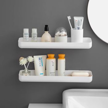 Wall shelf toilet punch-free storage rack box
