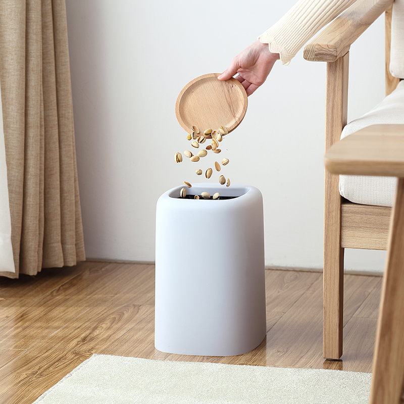Creative North European Home Kitchen Garbage Can Large Living Room Bedroom Toilet Plastic Uncapped Basket