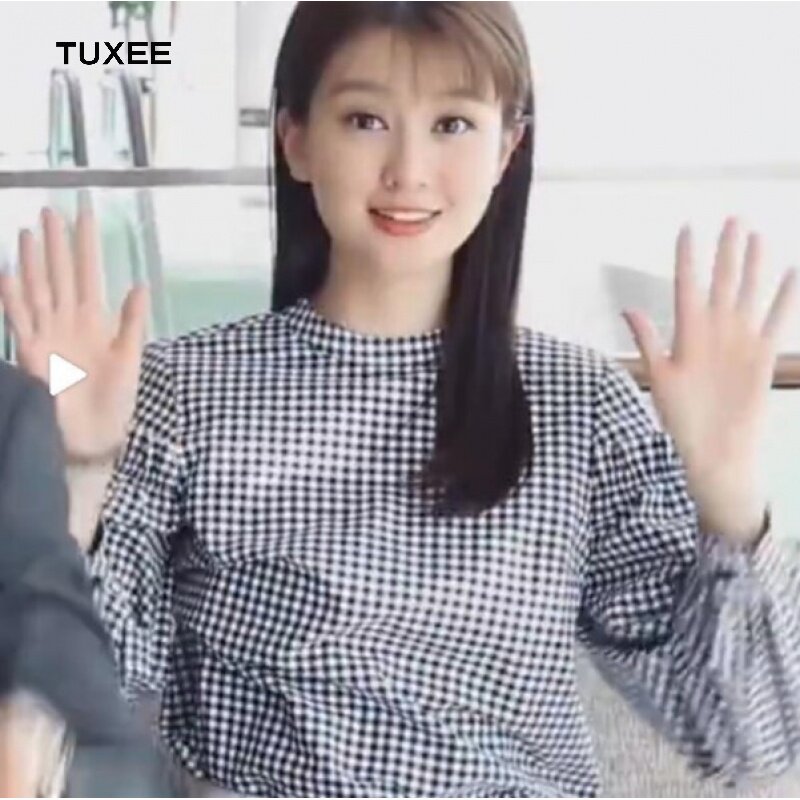 TUXEE While we are still young Qiao Xin Lin Zi Yu's 20-section plaid shirt design sensation small crowdsourced