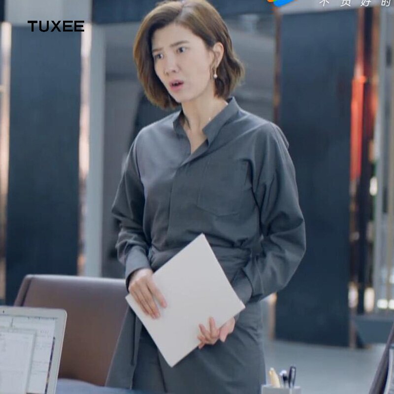 TUXEE Hand Side Carefree Spring Rain Congeniality Shirt Fashion Temperament Ms. OL Blouse Personality half-body bag