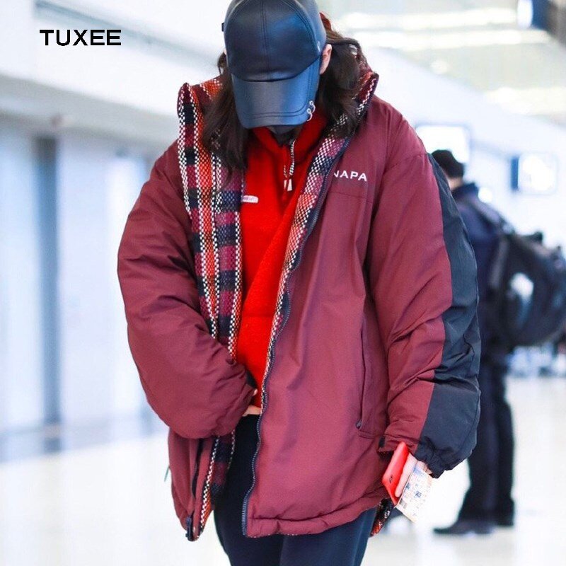 TUXEE20 section Ouyang Nana Airport with the same style Private cotton padded jacket Fashion Blouse Cotton Clothing Jacket Loose