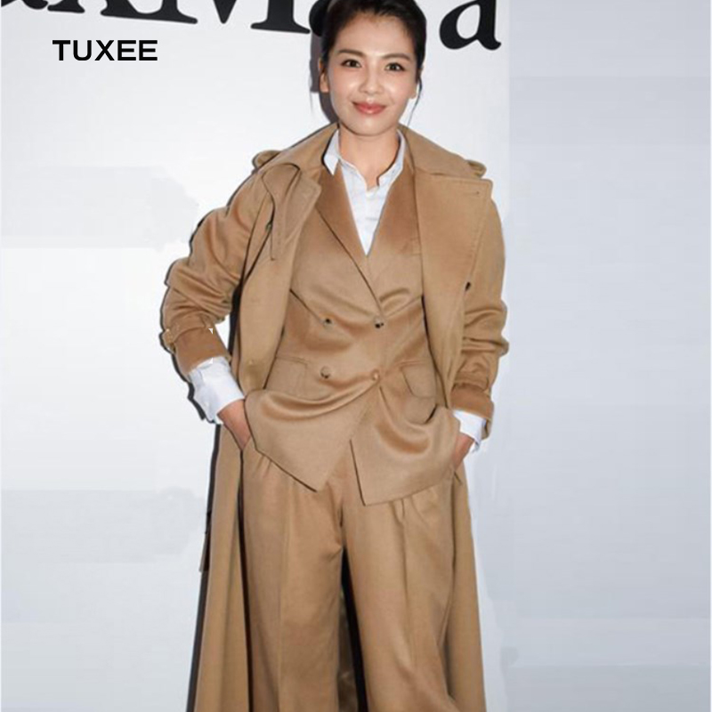 TUXEE rejoice for 2 Andy Liu Tao in the same fur coat of fur The long version of the 20 new Son Star Coat