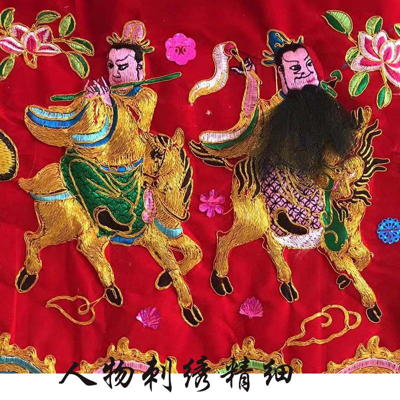 穿越时空的奢华之美：清中期精品刺绣红地粤绣汾阳宫大富贵图考大挂屏✨