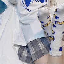 Spring Summer New Girls Socks Letters Printed Korean Version Tide Socks 100 Hitch High Sense Good Looking Midcylinder Socks With Plexico