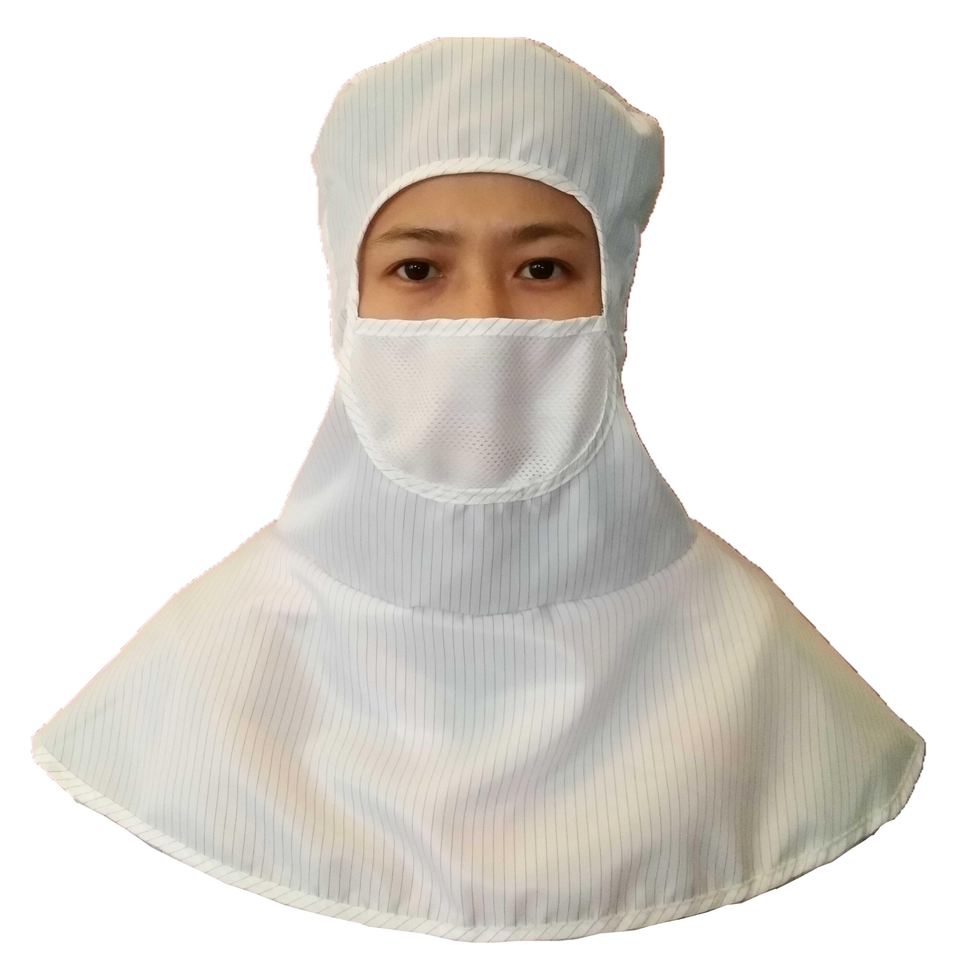 Dust-free room antistatic dust-free clean cover head style shawl cap with face mask sleeve head antistatic shawl cap cloak hood