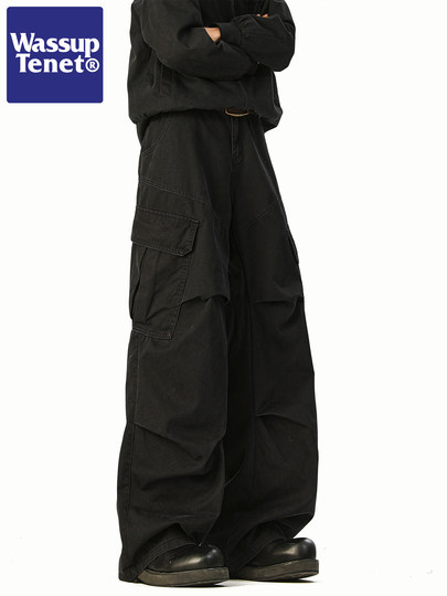 Wassup Tenet American-Style Heavy-Duty Large Pocket Cargo Pants for Men, Autumn 2025 New Loose Casual Long Pants