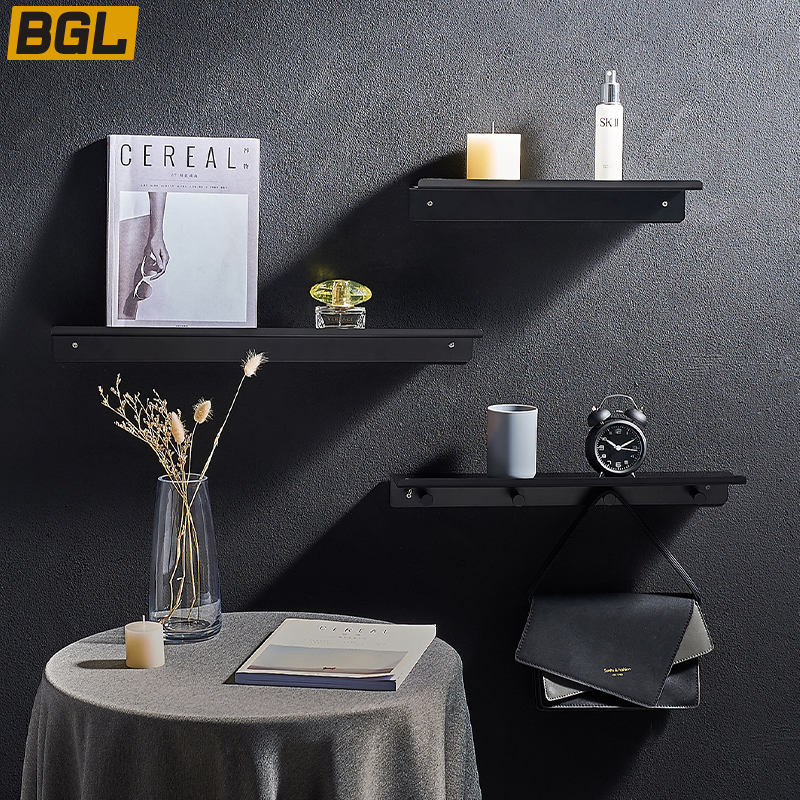 BGL Wall Shelve Bathroom dressing room Nordic wall hanging wall free of punch holes to install golden ins bedrooms