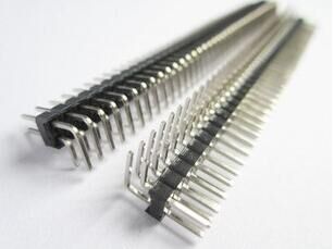 Double row small black clamps 2 * 40 core double row pin bending needle 90 degrees spacing 2 54mm 2 0mm brand new