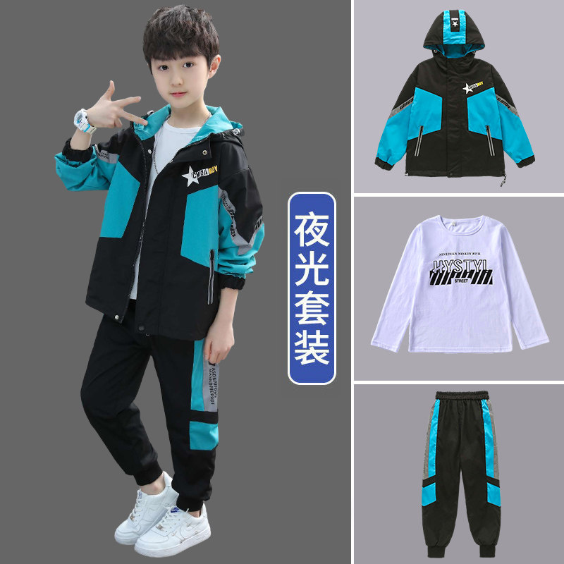 Pedanta Anta Boy Spring Clothing Suit 2022 New Children Suit CUHK Boy Handsome Boy Sports Tide Clothes