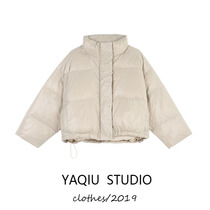 Warm white duck down loose down jacket women tide 2020 autumn and winter light short fashion coat