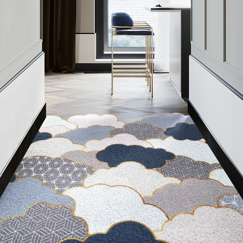 Light luxury Nordic can be cut into the entrance door floor mat into the entrance door entrance hall entrance outdoor door cushion silk circle foot pad customization