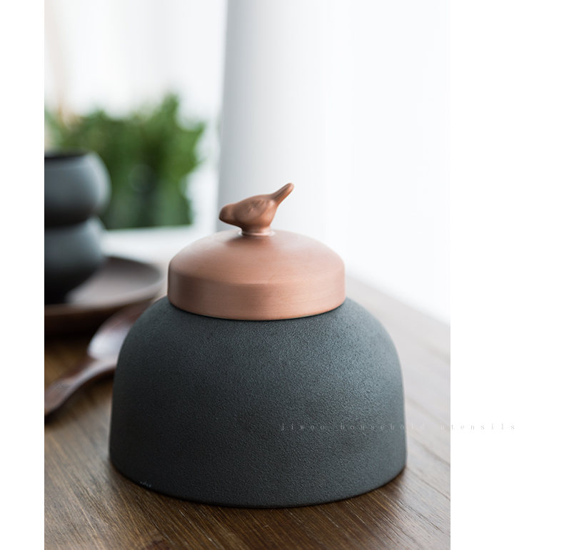 Namely the content palace restoring ancient ways caddy fixings creative ceramic ink stone household pu - erh tea caddy fixings general storage tanks