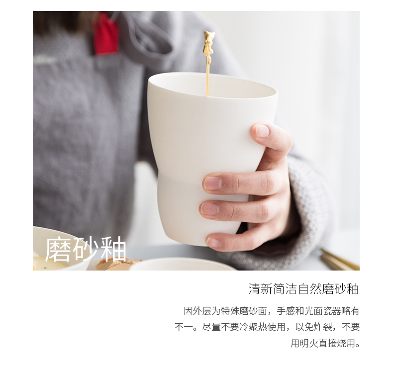 The content water mist with ceramic tableware set tableware tableware creative move porridge breakfast bowl home plate