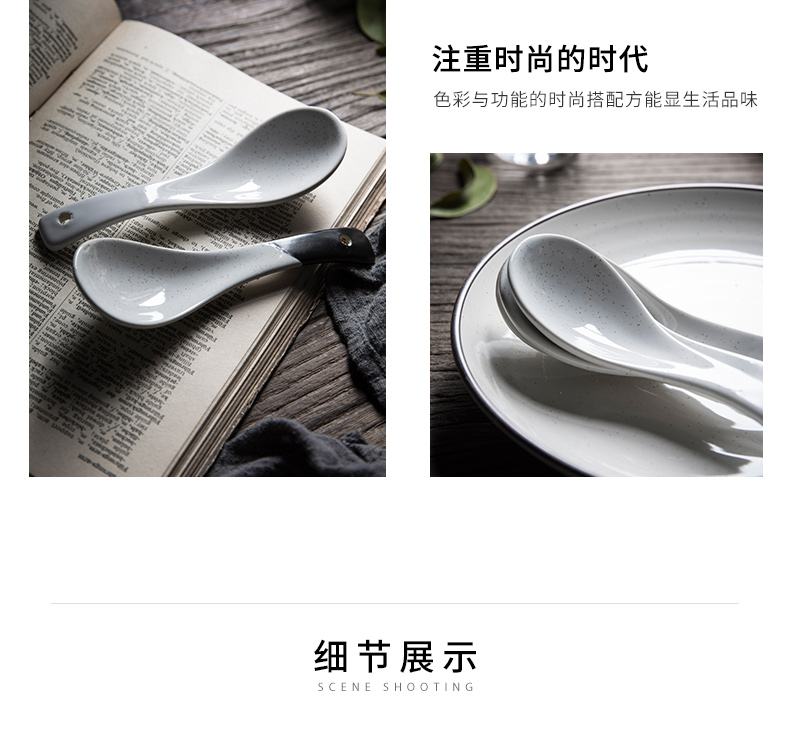 The content, lovely ceramic spoon, spoon stir spoon, run out of children 's creativity and lovely cartoon ladles little spoon