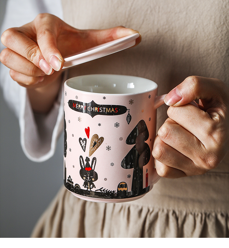 The content of northern wind tide lovers ultimately responds cup home coffee cup creative move ceramic keller cup