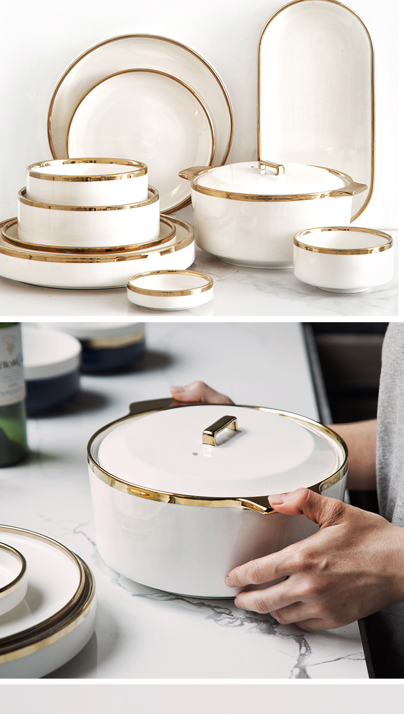 The content dishes suit household web celebrity ins creative dishes chopsticks tableware suit light much tableware ceramics in up phnom penh