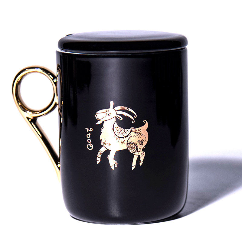 The content of creative cartoon zodiac ceramic mugs move office coffee cup tea cup